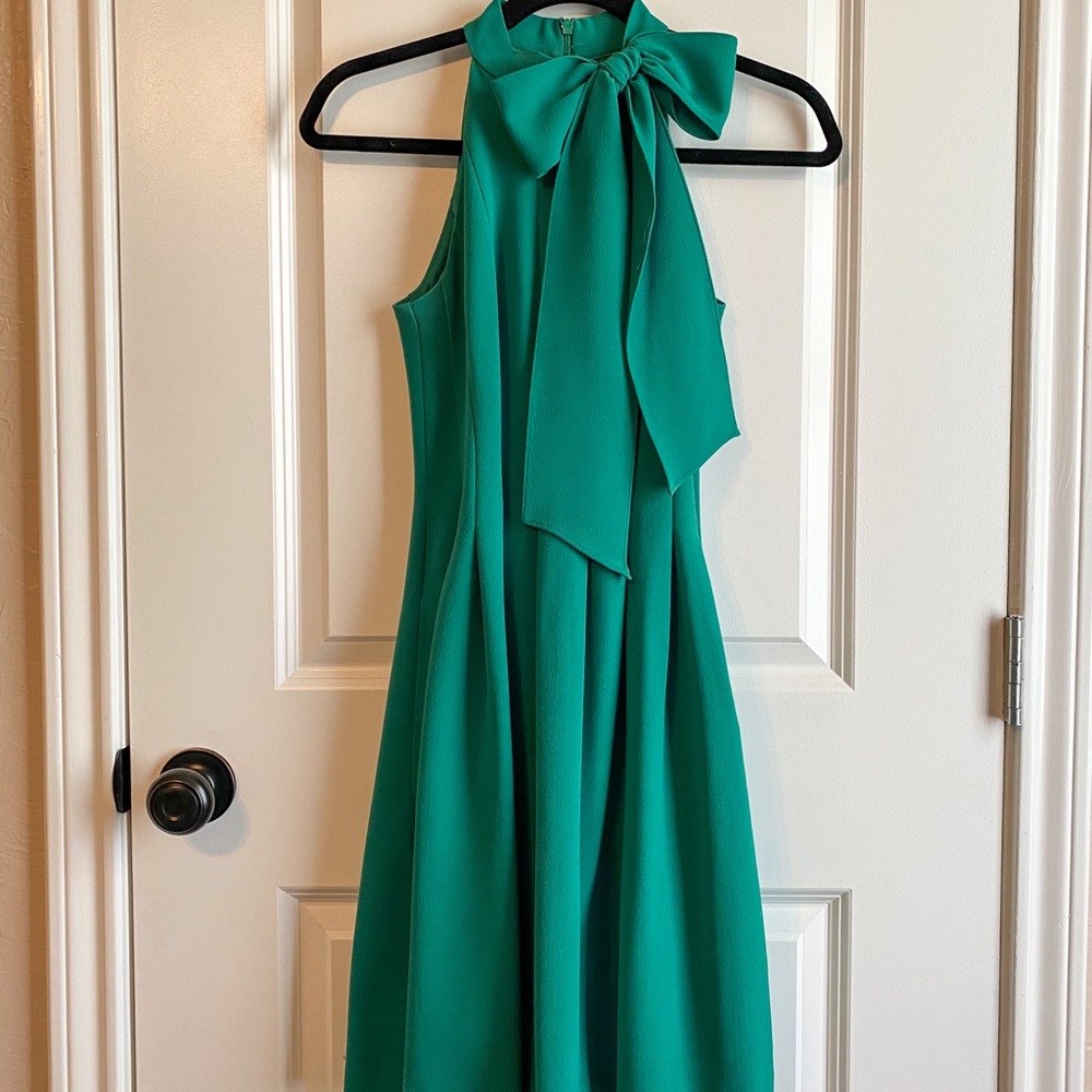 Vince Camuto Sleeveless Bow Neck Fit & Flare Dress